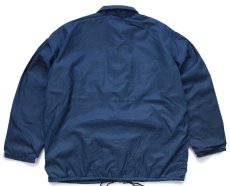 画像2: 90s USA製 SUZUKIスズキ ロゴ刺繍 ナイロン コーチジャケット 紺 L (2)