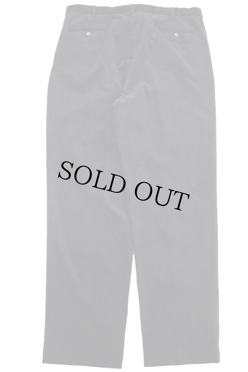 画像3: デッドストック★00s ポロ ラルフローレン BIG ANDREW PANT ツータック ストレッチ コットン 太畝 コーデュロイパンツ 黒 44B-34★特大 (3)