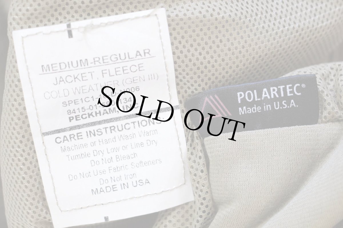 画像4: 16 USA製 米軍 ECWCS GEN3 LEVEL3 POLARTEC フリースジャケット コヨーテ タン M-R (4)