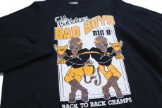 画像3: 90s USA製 Leeリー C.U.Buffaloes BAD BOYS OF THE BIG 8 アメフト スウェット 黒 L (3)