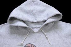 画像4: 80s NBA CHARLOTTE HORNETS マスコット スウェットパーカー 杢ライトグレー★フーディー (4)