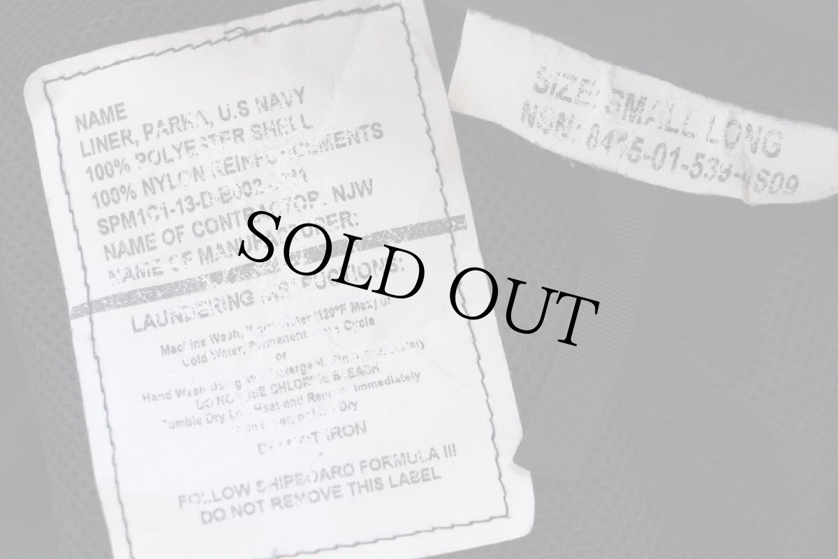 画像4: 13 米軍 U.S.NAVY ECWCS GEN2 NWU ゴアテックスパーカー ライナー フリースジャケット 黒 S-L (4)