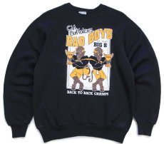 画像1: 90s USA製 Leeリー C.U.Buffaloes BAD BOYS OF THE BIG 8 アメフト スウェット 黒 L (1)