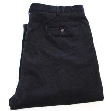 画像1: デッドストック★00s ポロ ラルフローレン BIG ANDREW PANT ツータック ストレッチ コットン 太畝 コーデュロイパンツ 黒 44B-34★特大 (1)