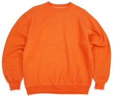 画像1: 90s PLUMA BY RUSSELLラッセル 無地 スウェット オレンジ L★ブランク (1)