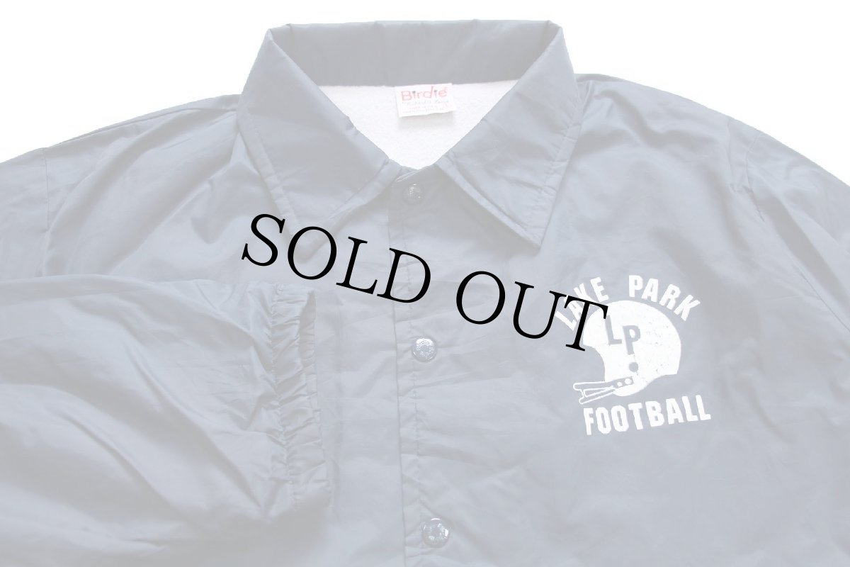画像3: 80s USA製 LAKE PARK FOOTBALL アメフト 両面プリント ナイロン コーチジャケット 紺 L (3)