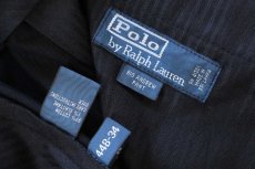画像6: デッドストック★00s ポロ ラルフローレン BIG ANDREW PANT ツータック ストレッチ コットン 太畝 コーデュロイパンツ 黒 44B-34★特大 (6)