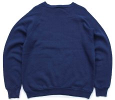 画像2: 80s USA製 OPERATION DESERT SHIELD イーグル 星条旗 ひび割れプリント スウェット 紺 L (2)