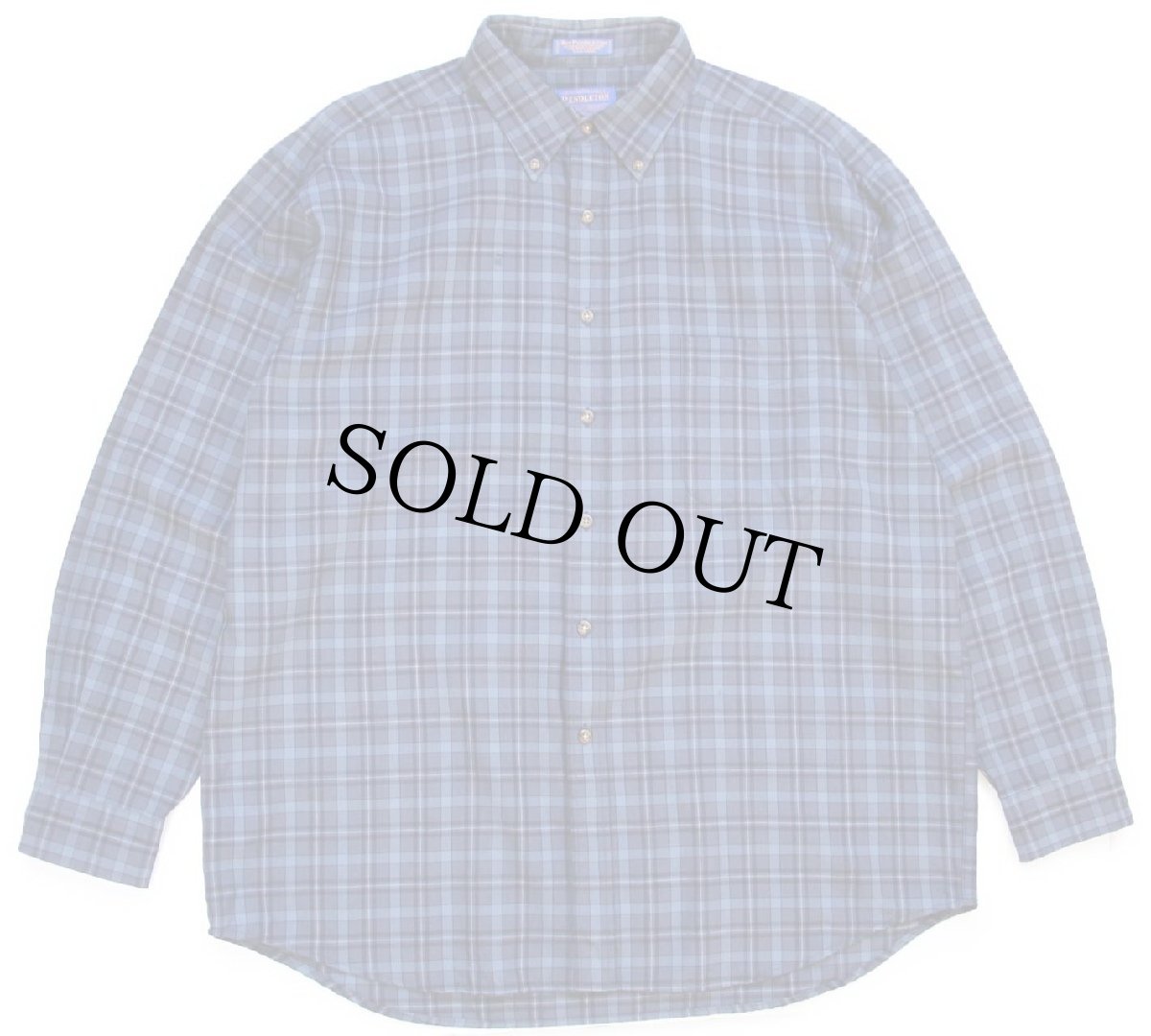 画像1: 00s メキシコ製 SIR PENDLETONサーペンドルトン タータンチェック ボタンダウン ウーステッド ウールシャツ XL (1)