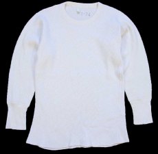 画像2: 70s JCPenney コットン サーマルシャツ ナチュラル L (2)