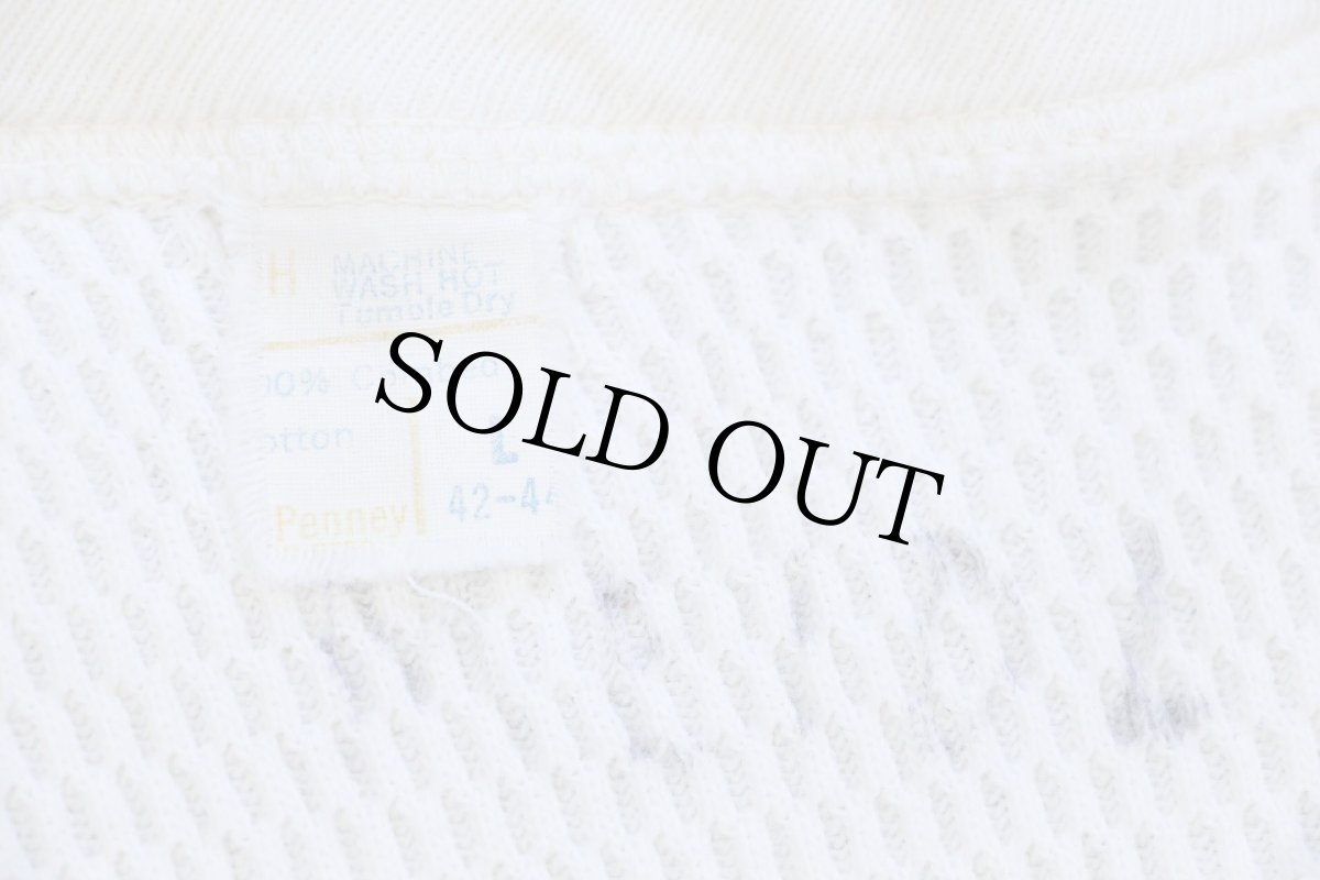 画像5: 70s JCPenney コットン サーマルシャツ ナチュラル L (5)