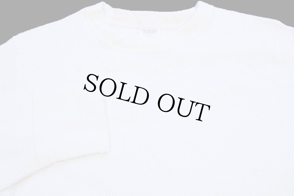 画像4: USA製 HEMINGWAY APPAREL コットン サーマルシャツ ナチュラル L (4)