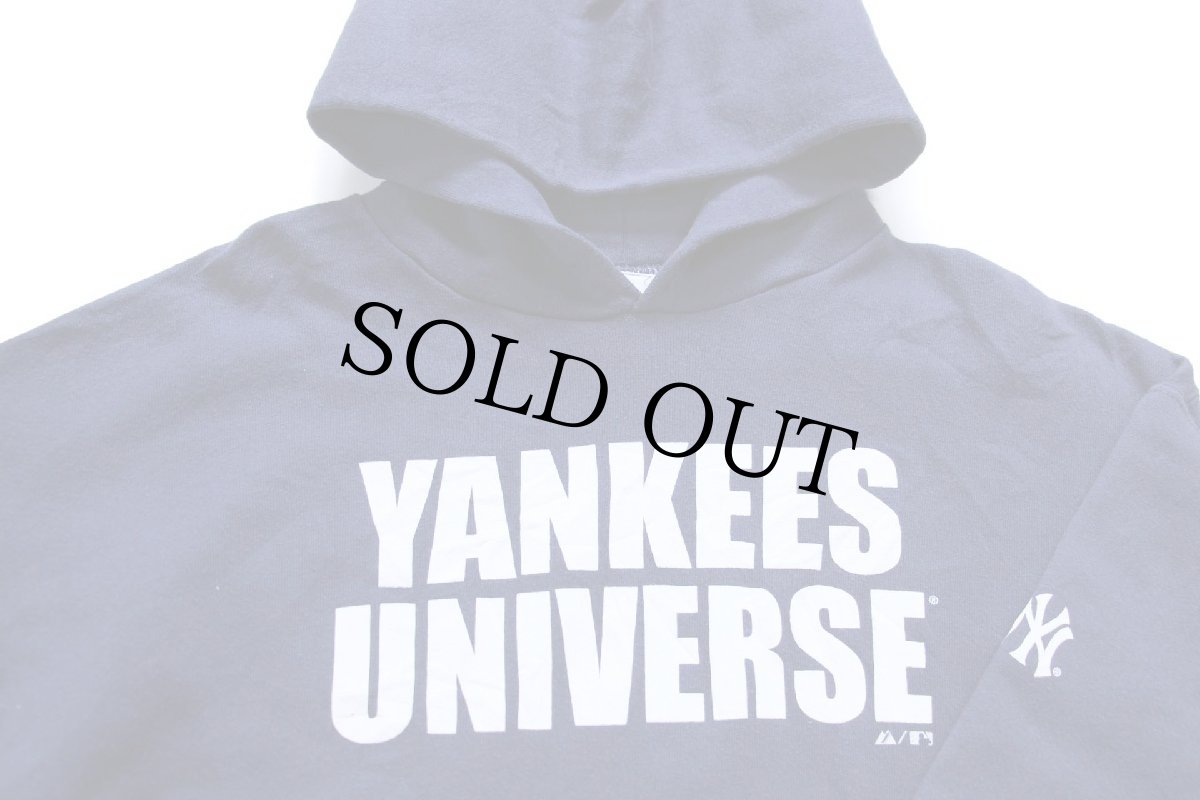 画像3: 00s Majestic MLB New York YANKEES UNIVERSE ニューヨーク ヤンキース スウェットパーカー 紺 L★フーディー (3)