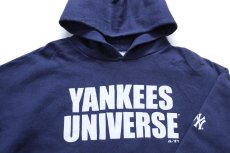 画像3: 00s Majestic MLB New York YANKEES UNIVERSE ニューヨーク ヤンキース スウェットパーカー 紺 L★フーディー (3)