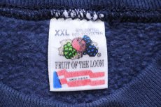 画像5: 90s USA製 ALASKA ウルフ アート スウェット 紺 XXL★特大 (5)