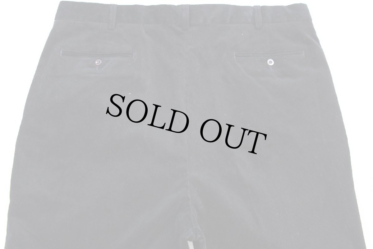 画像5: デッドストック★00s ポロ ラルフローレン BIG ANDREW PANT ツータック ストレッチ コットン 太畝 コーデュロイパンツ 黒 44B-34★特大 (5)