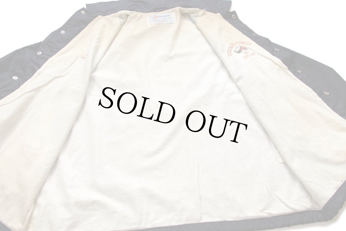 画像5: 80s ELLWOOD ROBINSON LTD トラック刺繍 ナイロン コーチジャケット 黒 XL (5)