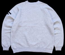 画像2: 90s USA製 Hanes イーグル HORIZON 袖プリント スウェット 杢ライトグレー XL (2)