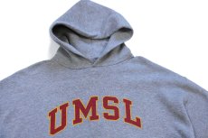 画像3: 00s メキシコ製 RUSSELLラッセル UMSL スウェットパーカー 杢グレー L★フーディー (3)
