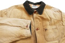 画像3: 90s L.L.Bean PRIMALOFTプリマロフト ライナー付き ダック地 フィールドコート 茶 フェード XL★ジャケット ハンティング (3)