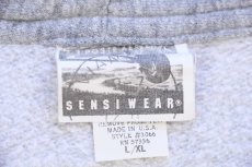 画像4: 90s USA製 ATLETICO BILBAO グローブポケット ショート丈 スウェット カーディガン 杢グレー L/XL (4)