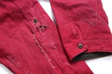 画像7: 90s USA製 L.L.Bean PRIMALOFTプリマロフト ライナー付き ダメージ ダック地 フィールドコート 赤紫 M★ジャケット ハンティング (7)