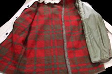画像4: 90s USA製 L.L.Bean チェック ウールライナー付き ダック地 フィールドコート ベージュ M★ジャケット ハンティング (4)