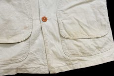 画像8: 90s USA製 L.L.Bean チェック ウールライナー付き ダック地 フィールドコート ベージュ M★ジャケット ハンティング (8)