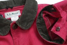 画像4: 90s USA製 L.L.Bean PRIMALOFTプリマロフト ライナー付き ダメージ ダック地 フィールドコート 赤紫 M★ジャケット ハンティング (4)