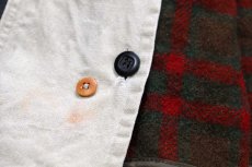 画像7: 90s USA製 L.L.Bean チェック ウールライナー付き ダック地 フィールドコート ベージュ M★ジャケット ハンティング (7)