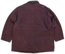 画像2: 90s L.L.Bean チェック ライナー ダック地 フィールドコート 焦げ茶★ジャケット ハンティング (2)