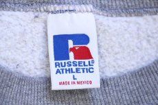 画像4: 90s メキシコ製 RUSSELLラッセル CHHS PANTHERS 前V スウェット 杢グレー L (4)
