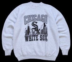画像1: 90s USA製 MLB CHICAGO WHITE SOX スウェット 杢ライトグレー XL (1)