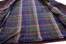 画像5: 90s L.L.Bean チェック ライナー ダック地 フィールドコート 焦げ茶★ジャケット ハンティング (5)