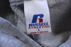 画像4: 00s メキシコ製 RUSSELLラッセル UMSL スウェットパーカー 杢グレー L★フーディー (4)