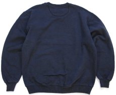 画像2: 90s メキシコ製 PLUMA BY RUSSELLラッセル 無地 スウェット 濃紺 L★ブランク (2)