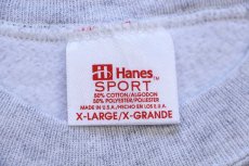 画像4: 90s USA製 Hanes TRUCKS ARE BETTER パンプキン ピックアップ トラック イラスト メッセージ スウェット 杢ライトグレー XL (4)