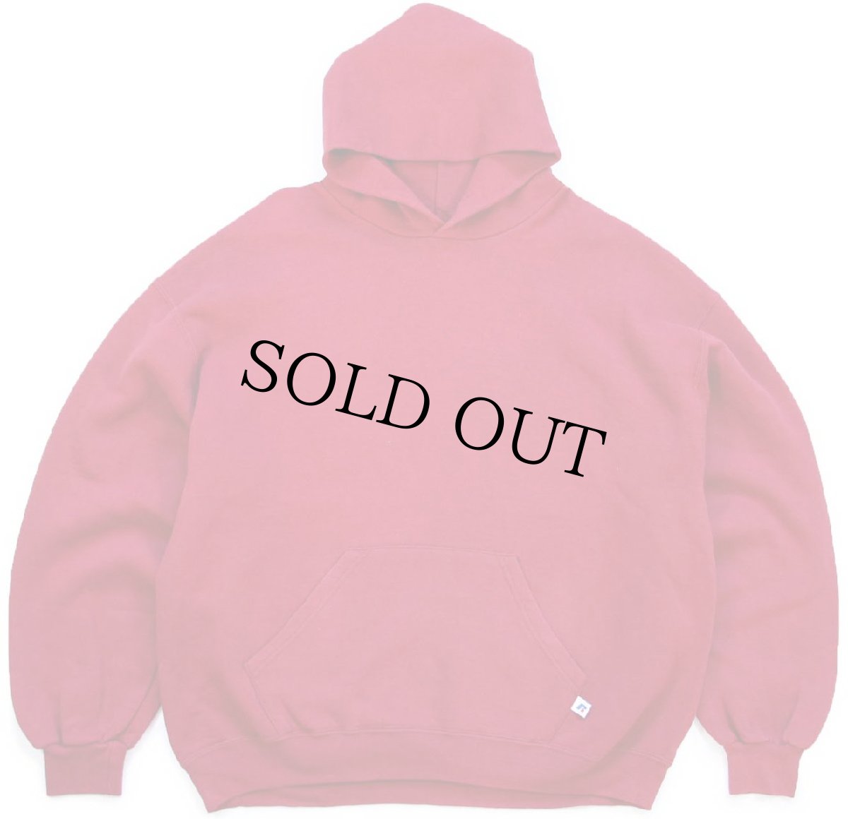 画像1: 90s メキシコ製 RUSSELLラッセル 無地 スウェットパーカー 濃赤 XL★フーディー ブランク (1)