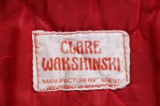 画像4: 80s Canora Composite 刺繍&パッチ付き スタンドカラー キルティングライナー ナイロンジャケット 赤 (4)