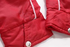 画像6: 80s Canora Composite 刺繍&パッチ付き スタンドカラー キルティングライナー ナイロンジャケット 赤 (6)