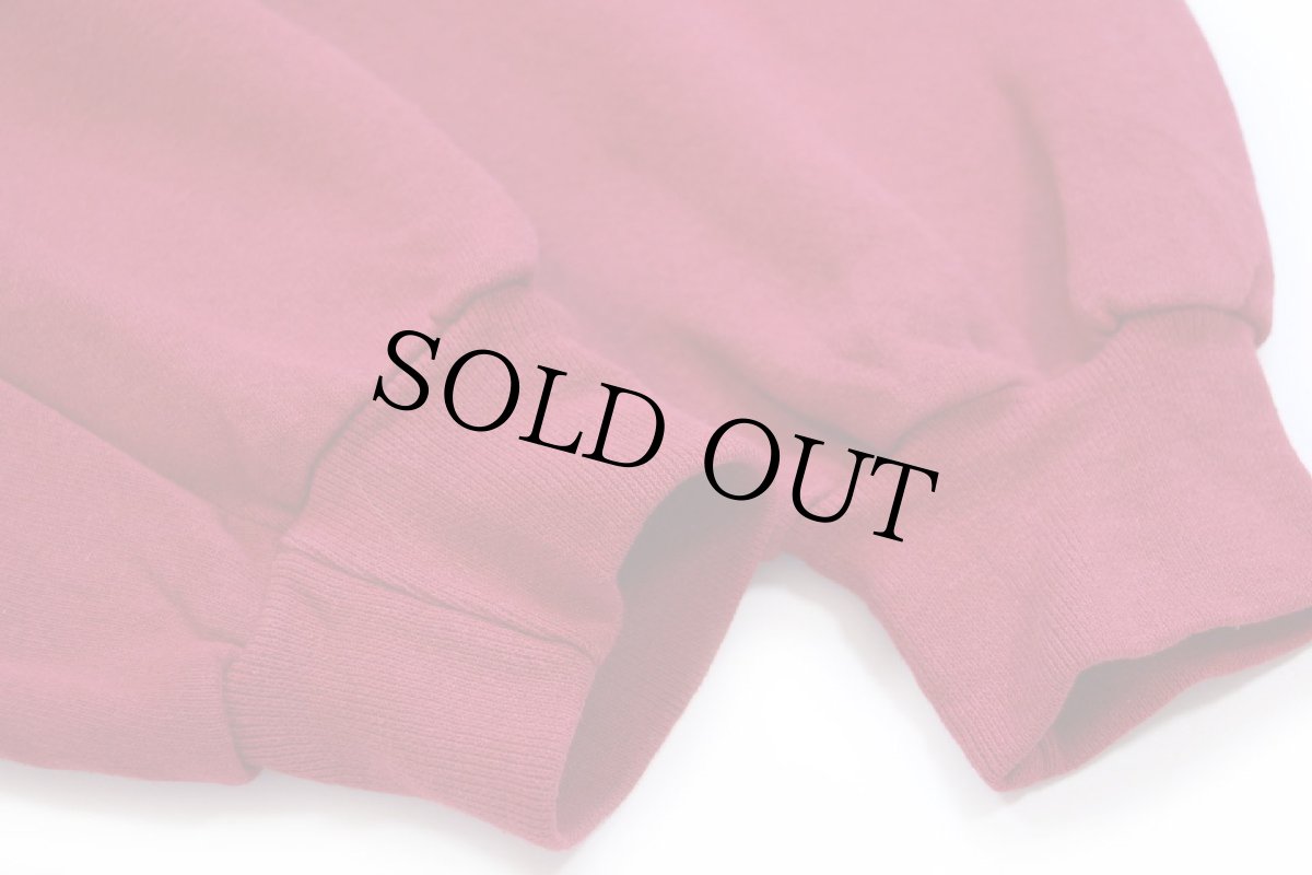 画像6: 90s メキシコ製 RUSSELLラッセル 無地 スウェットパーカー 濃赤 XL★フーディー ブランク (6)