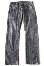 画像2: Levi'sリーバイス 514 リペア 先染め ブラック デニムパンツ W29 L30★SDP4015 (2)