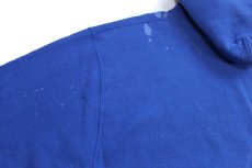 画像6: 00s メキシコ製 RUSSELLラッセル EAST MEADOW 36 JETS アメフト ブリーチ飛び スウェットパーカー 青 L★フーディー (6)