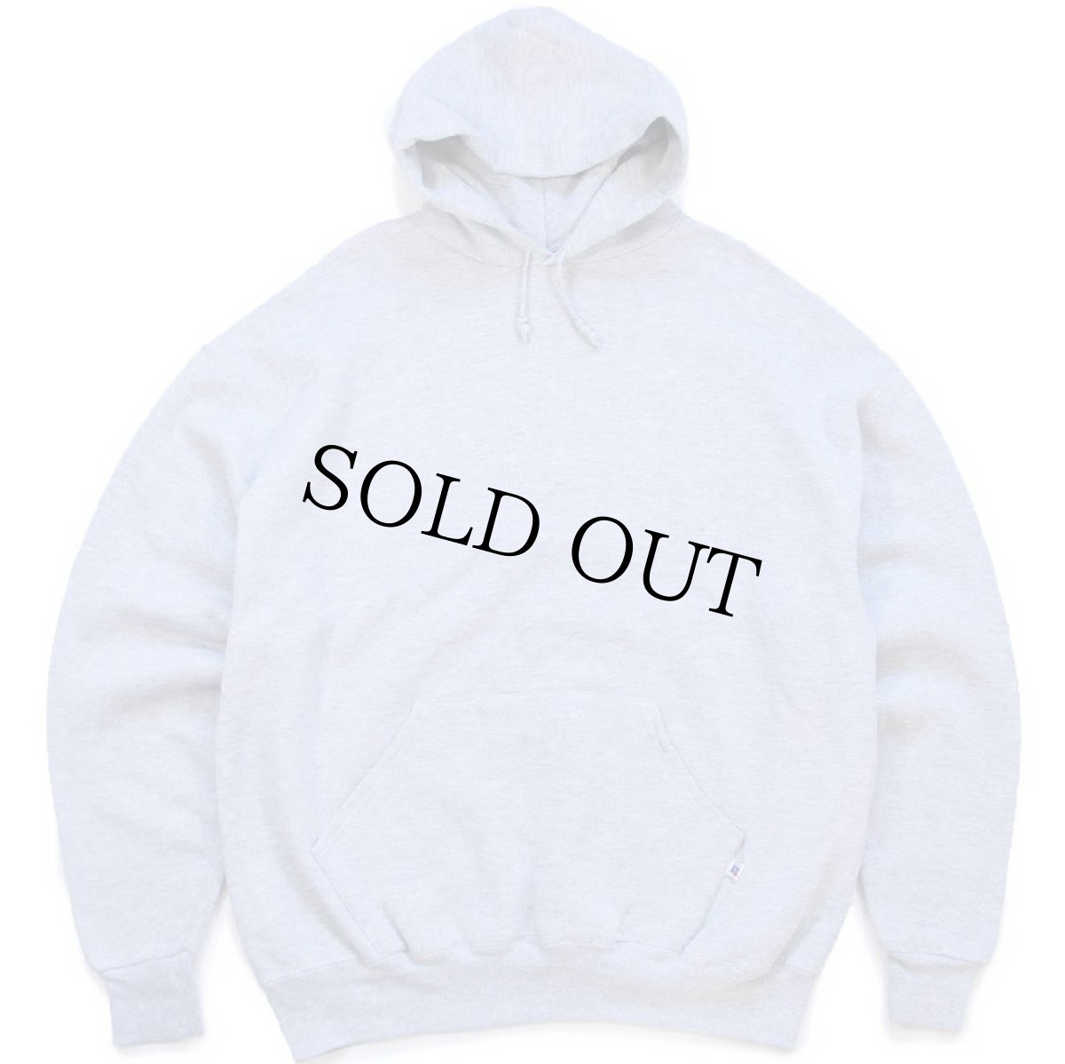 画像1: 90s メキシコ製 RUSSELLラッセル 無地 スウェットパーカー 杢グレー XL★フーディー ブランク (1)