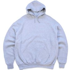 画像1: 90s メキシコ製 RUSSELLラッセル 無地 スウェットパーカー 杢グレー XL★フーディー ブランク (1)