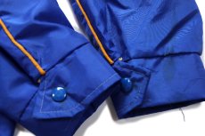 画像7: 訳あり★80s COMMUNICATIONS WORKERS OF CANADA LOCAL 37 パッチ付き ナイロンジャケット 青 (7)