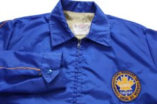 画像3: 訳あり★80s COMMUNICATIONS WORKERS OF CANADA LOCAL 37 パッチ付き ナイロンジャケット 青 (3)