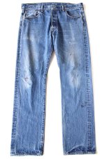 画像2: メキシコ製 Levi'sリーバイス 501 ダメージ&ペンキ飛び デニムパンツ W38 L34★SDP3767 (2)