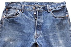 画像4: メキシコ製 Levi'sリーバイス 501 ダメージ&ペンキ飛び デニムパンツ W38 L34★SDP3767 (4)
