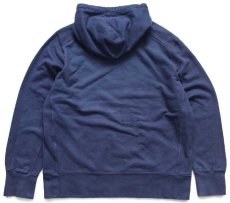 画像2: USA製 AMERICAN GIANT 無地 ダブルエルボー コットン スウェットパーカー 紺 XL★フーディー ブランク (2)